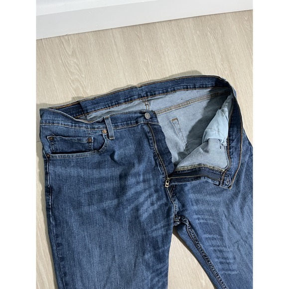 Levis 559 Jeans Mens 40x30 Blue Relaxed Straight Mid Rise Dark Wash Denim - Picture 2 of 11